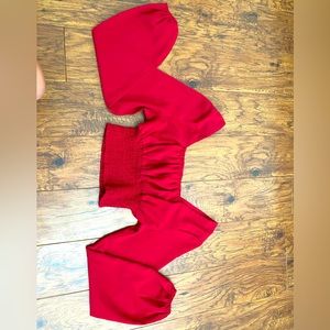 red romwe long sleeve crop